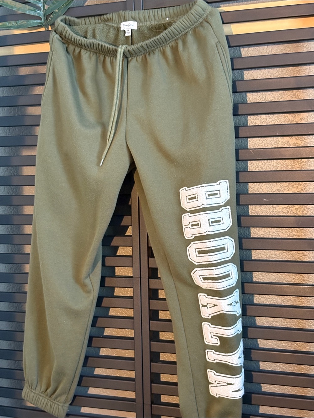 Brooklyn Olive Green Women’s Fleece Joggers